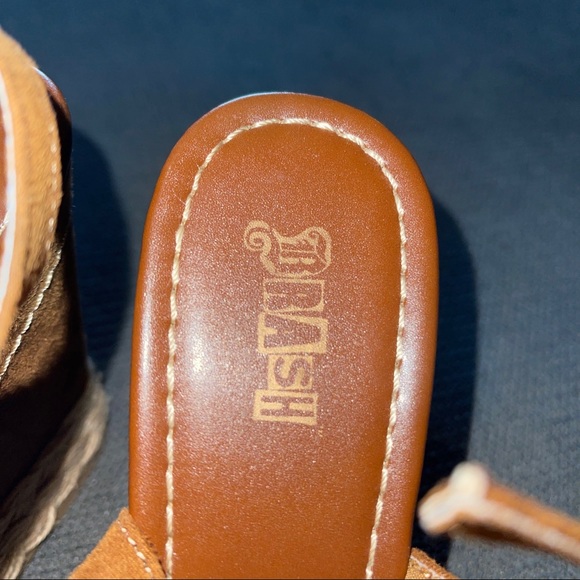 Trash Women's Brown Leather Open Toe Heels Shoes 7 1/2 - Picture 2 of 7